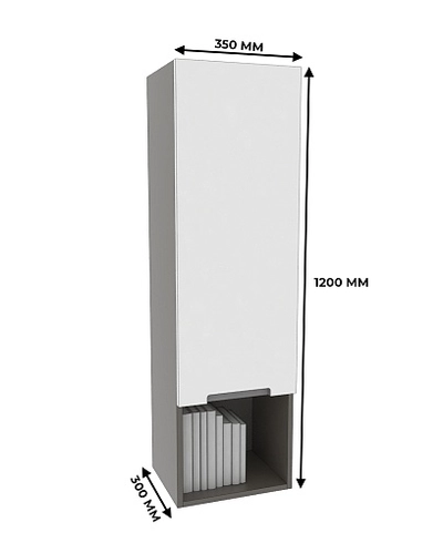 Шкаф навесной, фасады в эмали LE-370