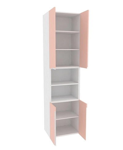 Шкаф книжный с нишей, фасады в эмали LE228.44