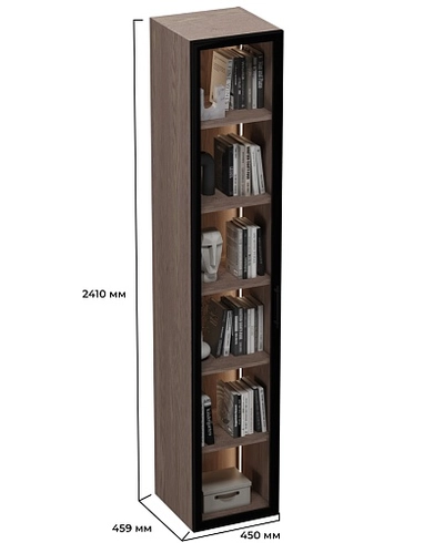 Шкаф со стеклянными фасадом с подсветкой R220.2