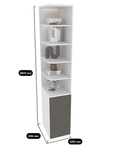 Шкаф завершающий ХG461.60, с подсветкой