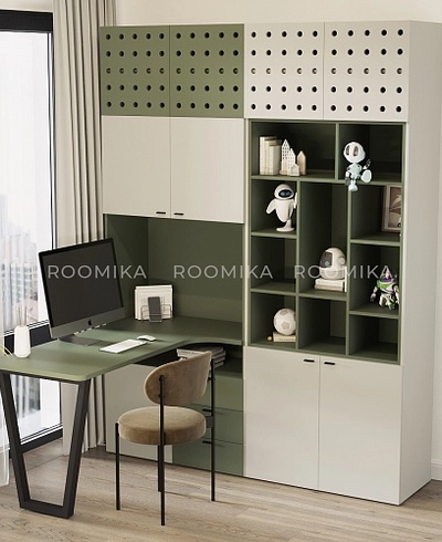 Cтол-стеллаж, фасады в эмали LE402 L/R