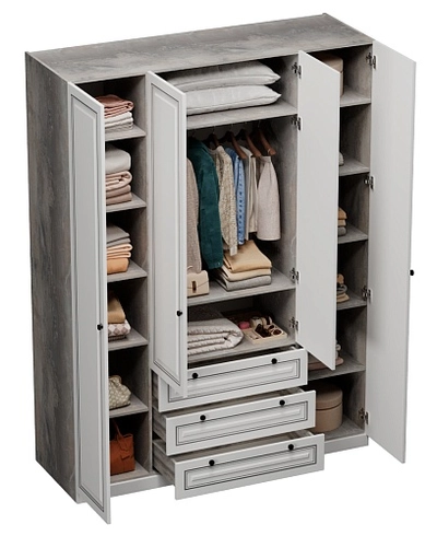 Шкаф четырехдверный для одежды A205-1.60