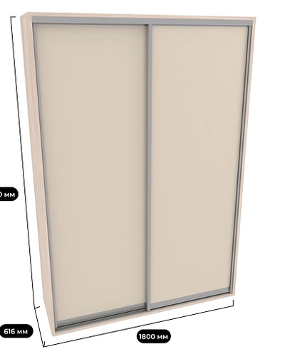 Шкаф-купе ХG186.60-1, профиль INTEGRO, фасад МДФ