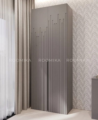 Шкаф 2 дверный, фрезерованные фасады в эмали LE210.44-4