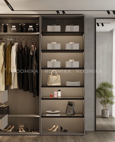 Гардеробная система без фасадов Элементис 4
