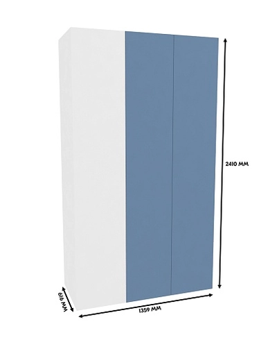 Шкаф со складными дверьми и фальш панелью, фасады в эмали LE206 L/R