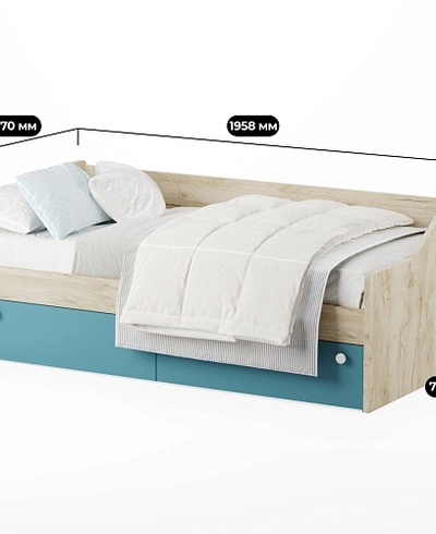 Кровать односпальная L902.190, 90x190