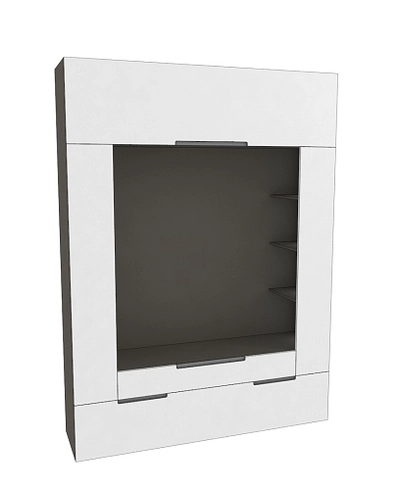 Секция для ТV с подсветкой, фасады в эмали LE406.44