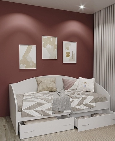 Кровать односпальная с ящиками P902N, 90x190