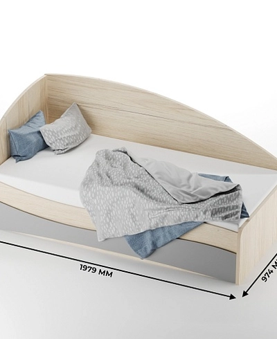 Кровать односпальная P901 с подъемным механизмом, 90x190