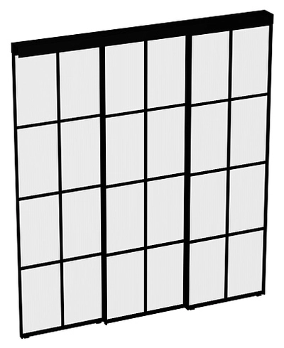 Раздвижная перегородка-купе, стекло Мору GRACE 13