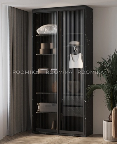 Шкаф-купе ХG126.45-3, профиль INTEGRO, стекло Estriado бесцветное, с подсветкой