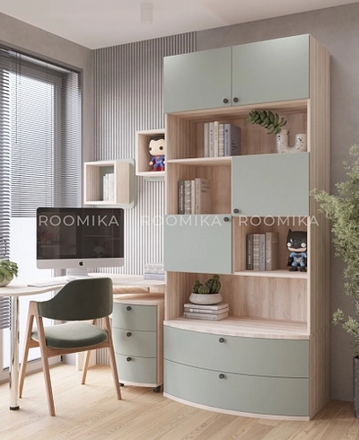 Полка навесная с панелью МДФ P100