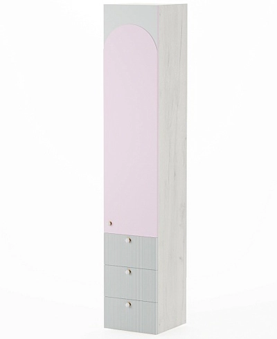 Шкаф однодверный с ящиками, фасады в эмали LE223