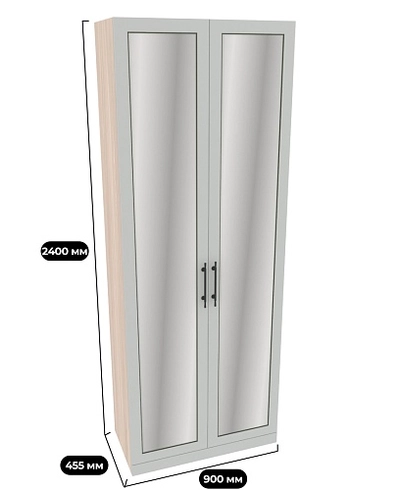 Шкаф двухдверный с зеркалом А210.44-1Z