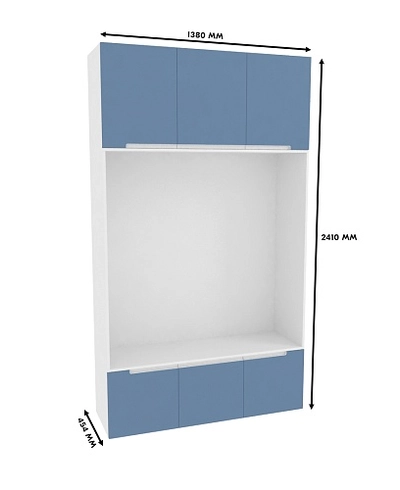 Шкаф с нишей и сидушкой, фасады в эмали LE412.44