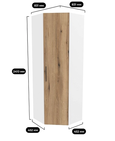 Шкаф угловой равносторонний L218.1