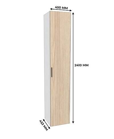 Шкаф 1 дверный узкий L220.44-4