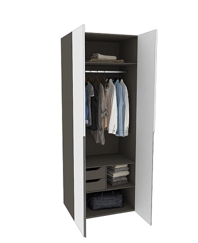 Шкаф 2 дверный, фасады в эмали LE210.60-2