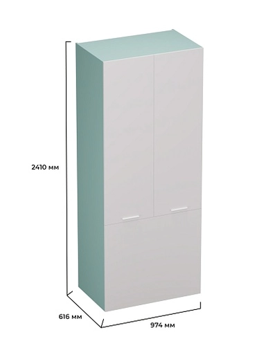 Шкаф двухдверный с фальш стенкой LG212