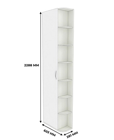 Шкаф с боковым фасадом P250.60