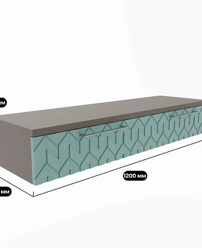 Туалетный столик, фрезерованные фасады в эмали LE-515