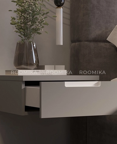 Тумба прикроватная подвесная, фасады в эмали LE709