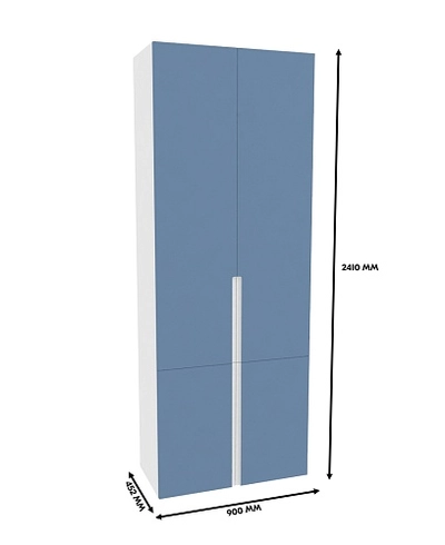 Шкаф книжный, фасады в эмали LE214