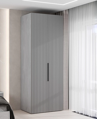 Шкаф 2 дверный, фрезерованные фасады в эмали LE210.60-1