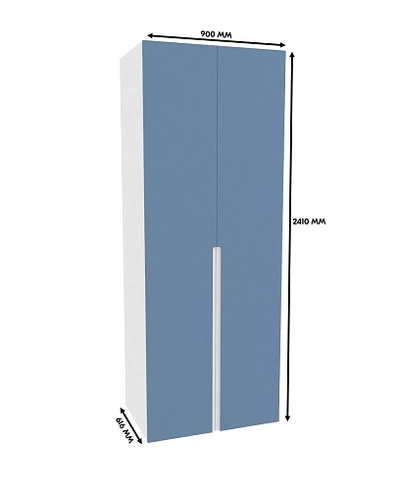 Шкаф двухдверный с узкими ящиками, фасады в эмали LE210.60-2