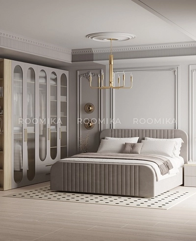 Шкафная группа Лацио фрезерованные фасады в эмали 39