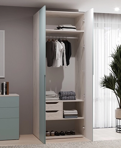 Шкаф 2 дверный, фасады в эмали LE210.60-2