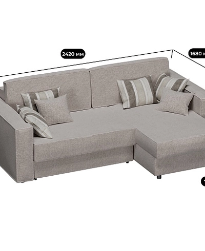 Диван угловой раскладной, система Евро-книжка МОДЕРН
