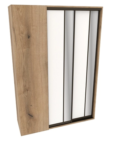 Шкаф-купе ХG182.60-1, профиль INTEGRO, фасад МДФ/зеркало серебро