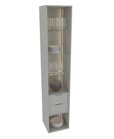 Шкаф со встроенными ящиками с подсветкой R221.1