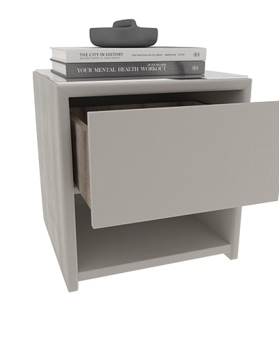 Тумба прикроватная мягкая, стекло прозрачное САНРАЙС 751