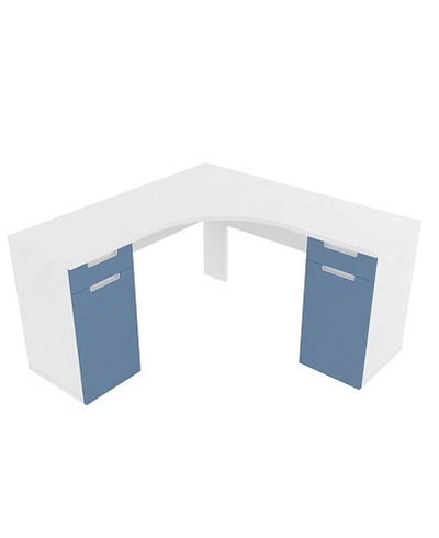 Cтол угловой равносторонний, фасады в эмали LE716