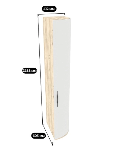 Шкаф завершающий с дверью P232.3 L/R