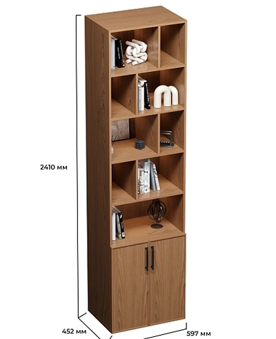 Стеллаж, фасады натуральный шпон L2228.44