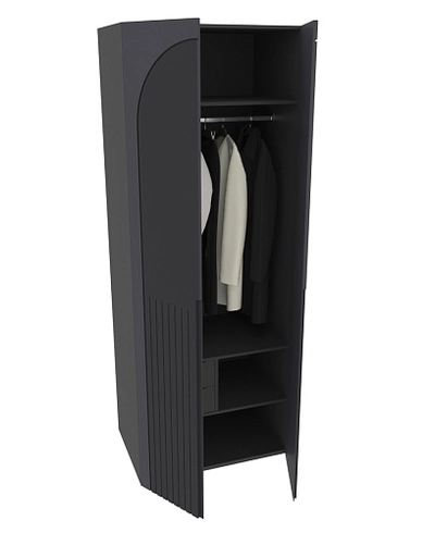 Шкаф 2 дверный, фрезерованные фасады в эмали LE210.60-2