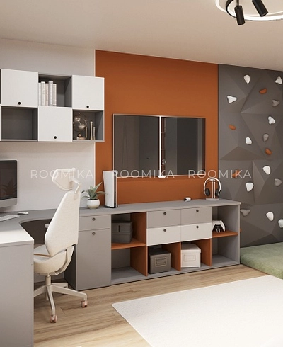 Cтеллаж для игрушек с ящиками L405