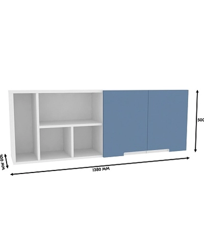 Антресоль над столом, фасады в эмали LE310 L/R