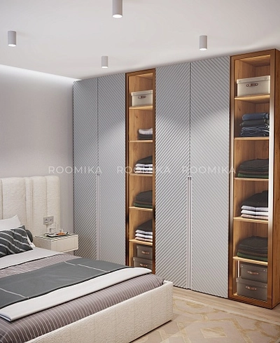 Шкаф для спальни с полками с подсветкой R220.60-4.1