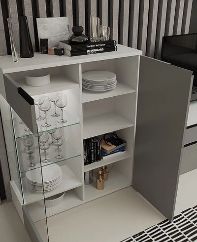 Шкаф напольный, фасады в эмали LE-202 L/R