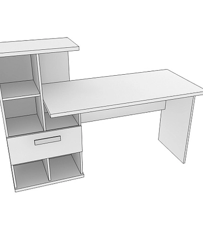 Рабочий стол со встроенным стеллажом HOF421