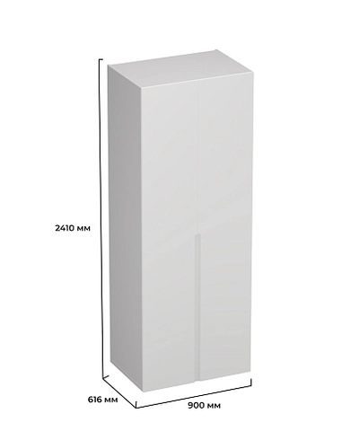 Шкаф 2 дверный, фасады в эмали LE210.60-3