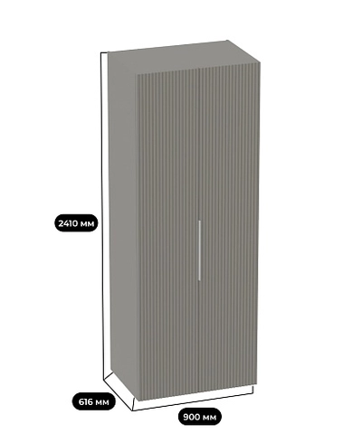Шкаф 2 дверный, фрезерованные фасады в эмали LE210.60-3