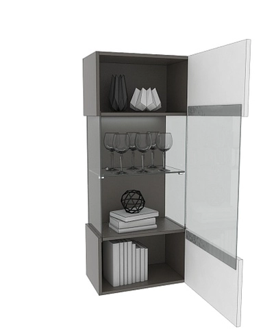 Шкаф навесной с подсветкой, фасады в эмали LE-350