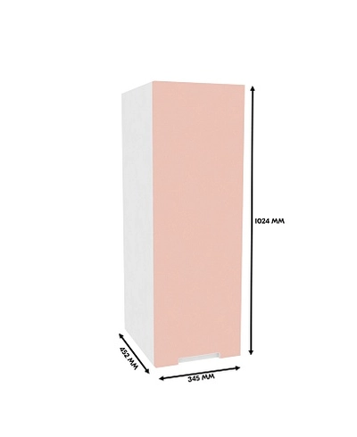 Антресоль однодверная, фасады в эмали LE337.44