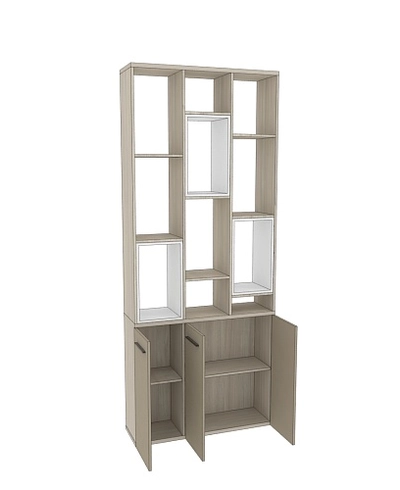 Стеллаж-тумба перегородка со вставками L239